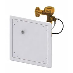 Concealed top-mount urinal flush valve with diaphragm design. Delivers 1.28 gallons per flush. 16-inch rough-in. Part of the Universal series. Suitable for institutional toilets and urinals in commercial restrooms.