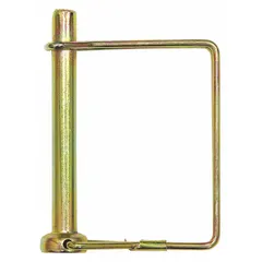 Steel square two-wire tab-lock pin with snap-lock design. 2.781 in length, 0.313 in diameter, 2 25/32 in shank length, 0.312 in wire diameter. Used to secure components in material handling, agricultural, and industrial equipment, holding pins in place under vibration.