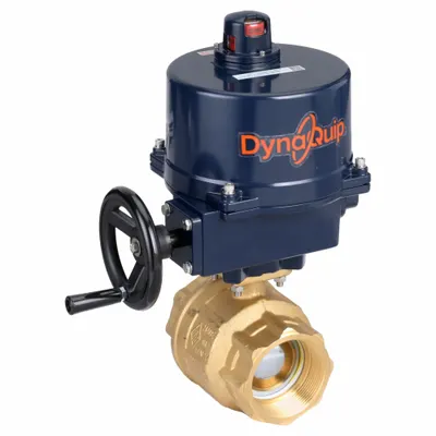 DYNAQUIP CONTROLS Electrically Actuated Two-Way Ball Valve: 3 in, Brass, 115V AC - Brass Electrically-Actuated Ball Valves