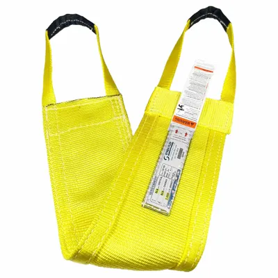 STREN-FLEX Web Sling: Type 9, Polyester, 1 Plies, 5 ft Sling Lg, 12 in Eye Lg - Attached-Eye Cargo Web Slings