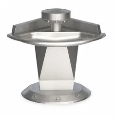 BRADLEY Wash Fountain: Silver, Stainless Steel, Semi-Circular, 54 in Overall Wd, Off-Line Vent Drain (MPN S93-643). Key specifications — Bowl Shape: Semi-Circular; Drain Type: Off-Line Vent; Color: Silver; Brand: BRADLEY; Series: Sentry; Sink Material: Stainless Steel; ADA Compliant: Not ADA Compliant.