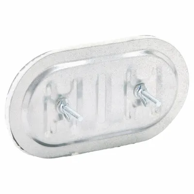 DUCTMATE Duct Access Door: 4 in x 8 in, 16 ga, Steel, Thumbscrews, 2,300°F Max Temp Rating - High-Temperature Flat Access Doors