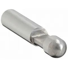 Carbide flush-trim profile router bit with 1/4 in cutter diameter and 3/8 in length of cut. Designed for trimming laminate, veneer, or solid wood flush with a substrate in pattern routing and edge finishing tasks.
