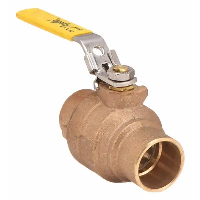 APOLLO Manual Two-Way Ball Valve: 3/8 in, Bronze, Straight, Sweat x Sweat, Full Port - Bronze Ball Valves
