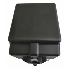Chain container accessory for electric chain hoists. Collects and stores load chain during operation to prevent tangling. Compatible with hoists having a 2,000 lb load capacity.