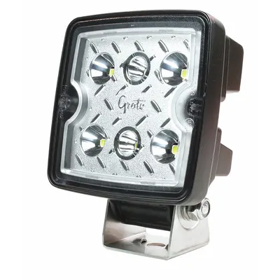 GROTE 63981 LED Floodlight, Black, Surface Mount with Pigtail - Vehicle Floodlights