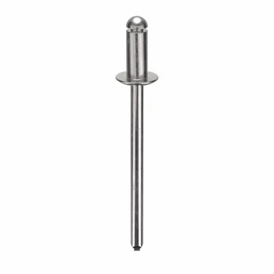 OEM Domed-Head Blind Rivet, 1/8 in Dia, 1 3/8 in L, 9/32 in Body Lg, 500 PK - Domed-Head Blind Rivets