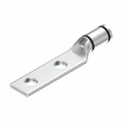 BURNDY Compression Lug: For 2/0 AWG, Solid/Stranded Wire, 3/8 in Stud Size, Std - Two-Hole Compression Lugs