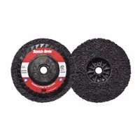 SCOTCH-BRITE Non-Woven Depressed Center Disc: 5 in x 5/8"-11, Silicon Carbide, Extra Coarse, XO-DC (MPN 7100177482)
