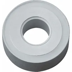 Cermet round indexable turning insert for finish machining of steel and cast iron. The round geometry provides strong cutting edges and smooth surface finishes, suitable for contouring, profiling, and light roughing in CNC lathes.