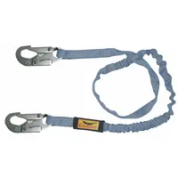 CONDOR Shock-Absorbing Lanyard: Tubular Webbing, Steel Snap Hook, Steel Snap Hook, 310 lb Capacity (MPN 19F382)