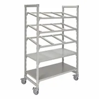 CAMBRO Flex Station: 4 Traverses, 75 1/4 in Ht, 24 in Dp, NSF Certified, Speckled Gray, 48 in Lg (MPN CPM244875FX5)