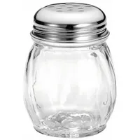 TABLECRAFT PRODUCTS COMPANY Swirl Shaker: 6 oz Capacity, Glass, Clear, 3 1/2 in Overall Ht, Clear (MPN 260SL)