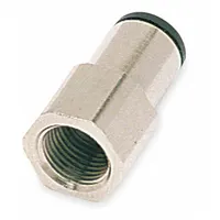 LEGRIS Push-Fit Fitting: 1/8 in OD Size, Push-to-Connect x FUNF, Brass, 25/32 in Overall Lg, 10 PK (MPN 3014 53 20)