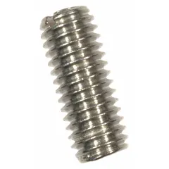 This steel screw is a replacement component for pallet jacks, used in the lifting mechanism to support load handling in warehouses and industrial facilities.