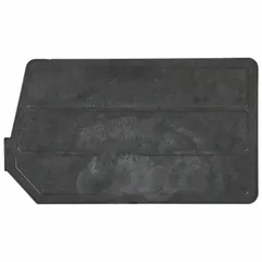 This bin divider from QUANTUM STORAGE SYSTEMS is designed for use with hanging and stacking bins to create separate compartments for organizing small parts. It measures 12 3/4 inches by 7 1/2 inches and is not electrostatic discharge conductive, making it suitable for general storage applications where ESD protection is not required. Compatible with manufacturer model number QUS242.