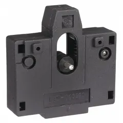 Mechanical interlock accessory for Dayton IEC contactors rated 9 to 32 amps. Provides a physical barrier to prevent simultaneous operation of paired contactors, ensuring safe sequencing in applications such as reversing starters or two-speed motor circuits.