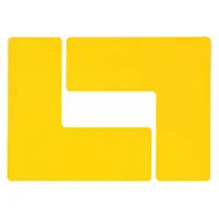 Floor Marking Tape: L, Solid, Yellow, No Legend, 3 in x 8 in, 8 mil Tape Thick, Brady®, B-514, 20 PK (MPN 104445)