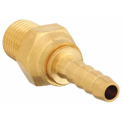 OEM Barbed Hose Fitting: For 1/2 in Hose I.D - Brass Multipurpose (Air, Water, Chemical) Rigid Barbed Hose Fittings