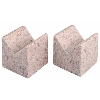 STARRETT Granite V-Blocks: V-Block, Pr V-Block, 3 in x 3 in x 3 in, A Inspection - Granite V-Block Pairs
