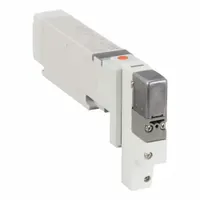 The SMC VQ2101-51 is a five-way/two-position directional control valve from the VQ2000 Series. It operates on 24V DC with a single solenoid and spring return, using internal pilot actuation. This valve is used in pneumatic systems to control the direction of airflow to actuators, cylinders, or other air-operated devices in industrial automation and material handling applications