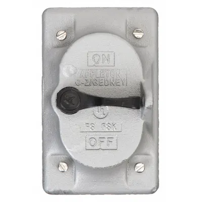 APPLETON ELECTRIC Weatherproof Cover: Malleable Iron, FD/FS - Iron Weatherproof Electrical Box Covers