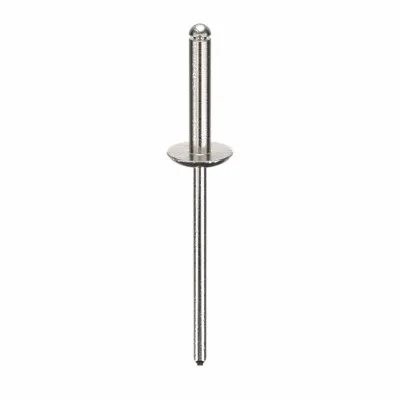 OEM Large Flange Blind Rivet, 1/8" dia, 1 55/57" L, Plain, 500 PK - Large Flange Blind Rivets