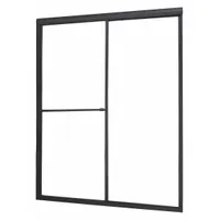 FOREMOST Shower Door: 44 in Min. Door Wd, 48 in Max. Door Wd, 70 in Overall Ht, Clear Tempered Glass (MPN TDSS4870-CL-OR)