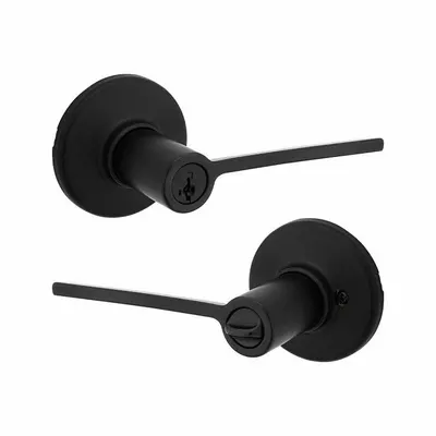 KWIKSET 405LRL-RDT-514-SMT-6AL-RCS Office Lever Lockset, Black, ADA Compliant - Office Lever Locksets
