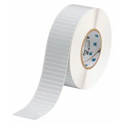 BRADY Pre-Cut Label Stock Roll: 1/4 in x 2 in, 2 13/64 in x 1/4 in, Polyimide - Brady Precut Label Rolls