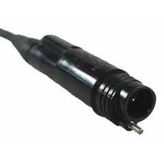 This dual sensor cable is designed for conductivity and temperature testing with compatible instruments. It operates within a temperature range of -5°C to 55°C and is suited for water quality monitoring applications where accurate temperature measurement is required.