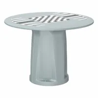 CORTECH Table: 28 in Overall Ht, 42 in Overall Dia, Game Top Included, Ballast Accepted, Gray (MPN 668GYGT)