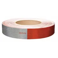 Reflective Tape: Construction/Emergency Vehicles/Trucks and Trailers, Red/White, 1 in Wd, 50 yd Lg (MPN 18682)
