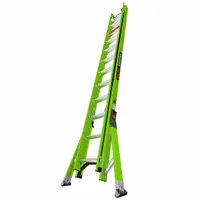 LITTLE GIANT Extension Ladder: 24 ft Ladder Size, Fiberglass, 375 lb Load Capacity, 53 lb Wt (MPN 17224-186)