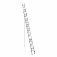 WERNER Extension Ladder: 48 ft Ladder Size, Aluminum, 300 lb Load Capacity, 143 lb Wt, 2 Sections (MPN D548-2)