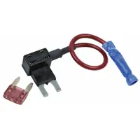 This in-line fuse holder accommodates 297 series automotive fuses in a 2-pole, non-rejection block configuration. Rated for 12 V DC, it is suited for overcurrent protection in vehicle, marine, and low-voltage DC circuits