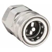 SNAP-TITE Hydraulic Quick Connect Hose Coupling: 1/2 in, 316 Stainless Steel, 53 lpm Max. Flow Rate (MPN SVHC8-8FV)