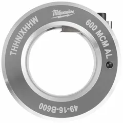 Aluminum stripping bushing designed for use with MILWAUKEE 2435-20 and 2935-20 tools. Accommodates 600MCM THHN/XHHW wire for stripping operations in electrical applications.