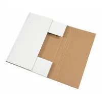 Easy-Fold Mailer,14-1/8x8 5/8x2",Wh,PK50: Kraft, 14 1/8 in Inside Lg, 2 in Inside Ht, 50 PK (MPN M1482BF)