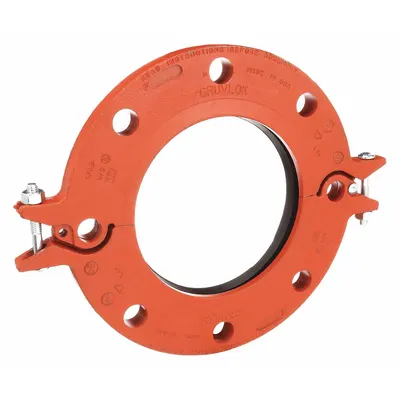 GRUVLOK 6 in Grooved Pipe Flange, Ductile Iron, EPDM Seal, 300 psi - Grooved Pipe Flanges
