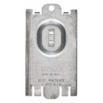RACO Electrical Box Cover: 1 Gangs, Blank, For Rectangular Box Shape, Steel - Wiring Protector Plates