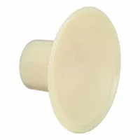 PRIME-LINE Closet Door Pull Knob: Ivory, Thermoplastic, Unfinished, 1 in Projection, 1 PR (MPN N 6754)