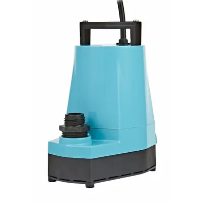 LITTLE GIANT Plug-In Utility Pump: 1/6 hp, 1/16 in Max. Dia. Solids, Continuous Duty - Light-Duty Submersible Electric-Operated Utility Pumps