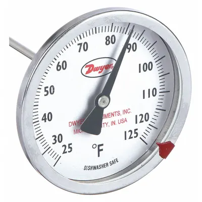Dwyer CBT28031 Clip-On Dial Thermometer - General Purpose Vat & Pan Clip-On Dial Thermometers