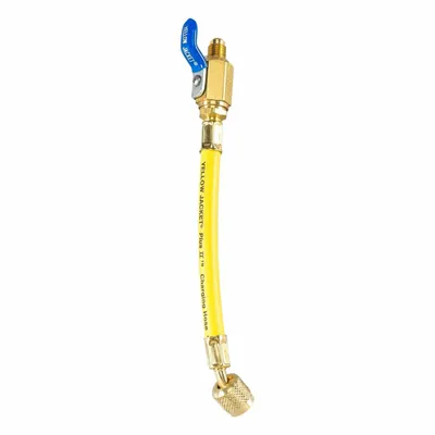 YELLOW JACKET Hose: 9 in Lg, Yellow - Charging Hoses