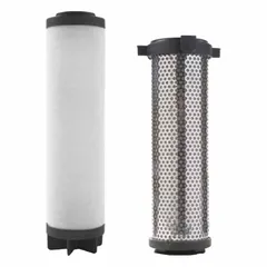 The Parker K220AO is a coalescing replacement filter element for compressed air and gas systems. It provides 1-micron filtration using borosilicate glass nanofibre media, removing oil aerosols, water droplets, and particulates through coalescence. Suitable for protecting downstream equipment in industrial fluid power applications.