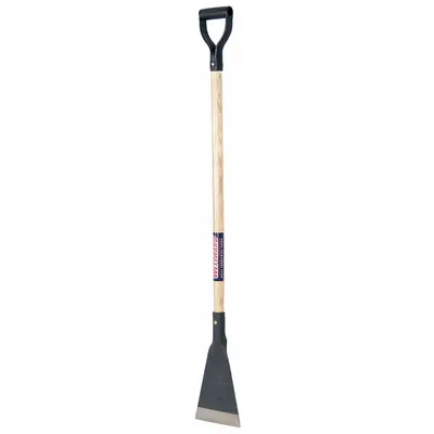 WESTWARD Ice Chopper/Scraper: Steel, Beveled Edge, 7 in Blade Wd, Wood, Straight - Ice Scrapers & Choppers