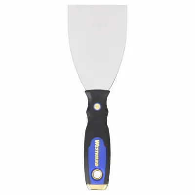 WESTWARD Putty Knife: Bld. Mat. Carbon Steel, Hdl. Mat. Plastic/Rubber/Steel - Standard Scrapers