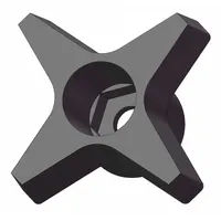 INNOVATIVE COMPONENTS Hand Knob: 4 Point, Plastic, M6 Thread, 1.75 in Dia (MPN GNH4-HEX4P4----)