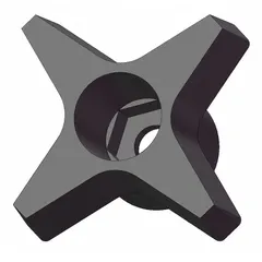 This Snap-Lock 4-Arm Knob features a 4-point plastic design with an M6 thread and 1.75 in diameter. It is used for manual adjustment and clamping in industrial machinery, panel doors, and fixtures, providing secure, tool-free operation.